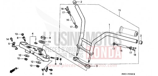 HANDLE PIPE (1) VT600CS de 1995